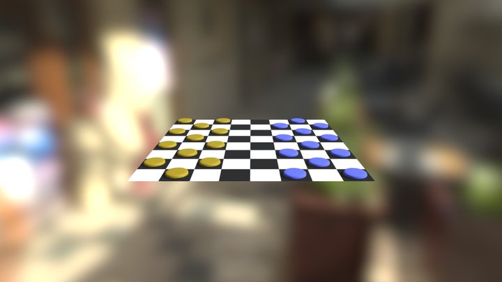 Checkers Animation 3D Model
