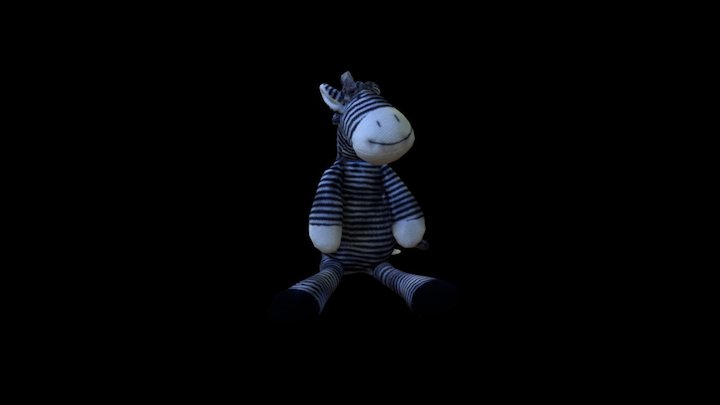 Zebra  Plushie 3D Model