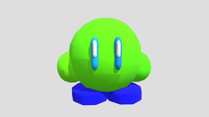 Kirby (Green) 3D Model