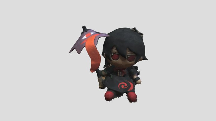 Nue Houjuu Fumo With Umbrella (3D Scan) 3D Model