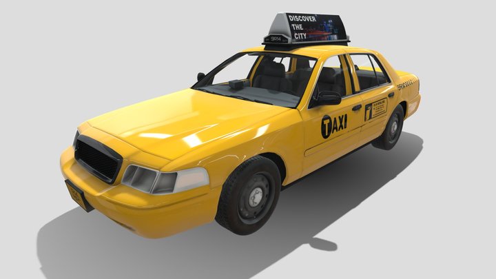 downtown taxi 3D Model