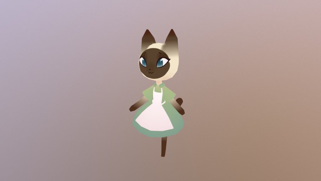 Fabric Store Cat Low Poly