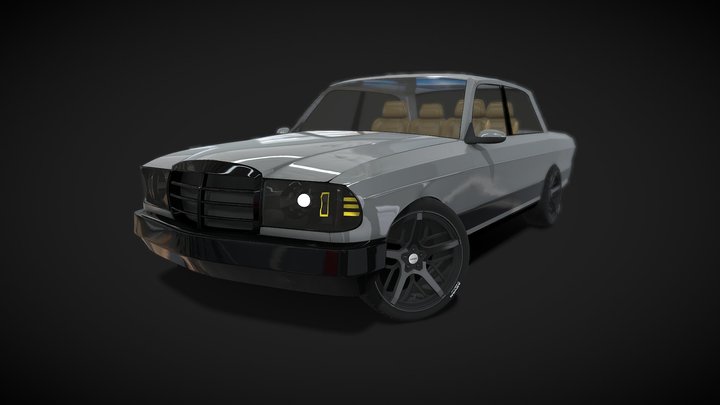 Realistic Classic Sedan – Unity & Unreal – Modello 3D gratuito STL