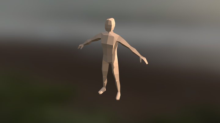 Low Poly Male base mesh 3D Model