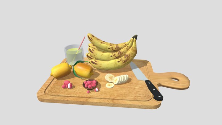 Organic Modelling Fruit 3D Model