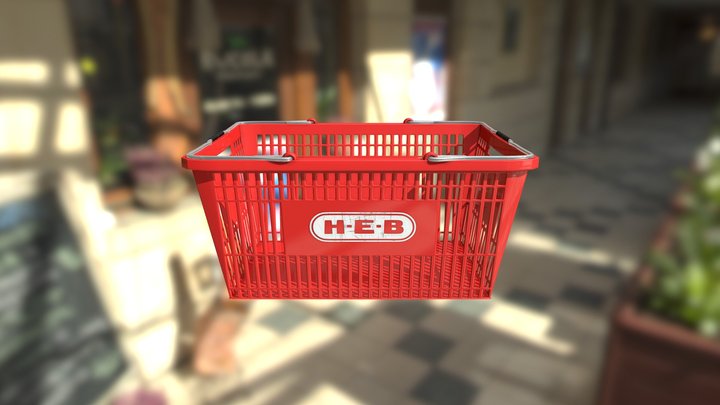 HEB shopping basket 3D Model