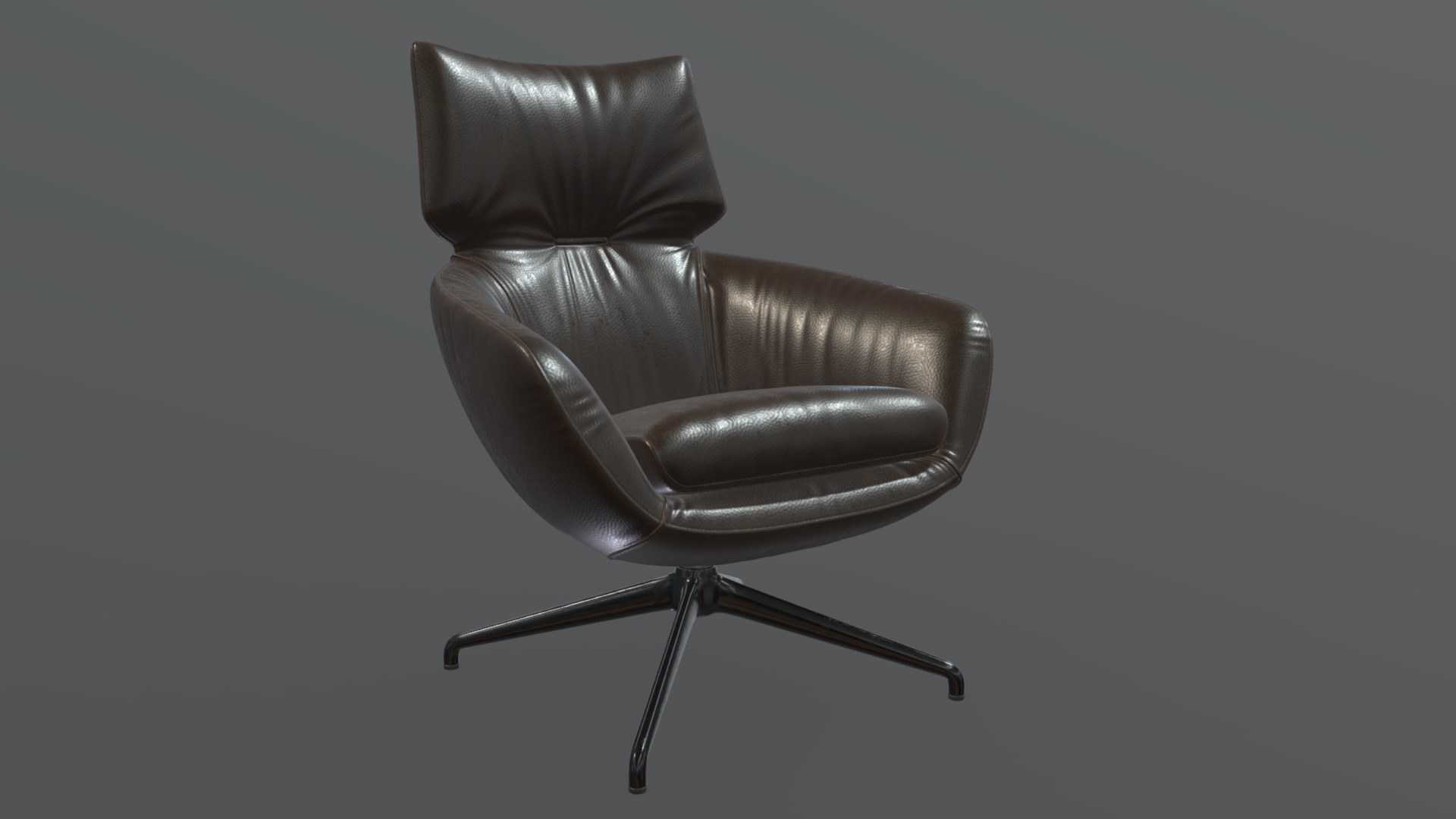 3D model LEOLUX LX LX694 - This is a 3D model of the LEOLUX LX LX694. The 3D model is about a black leather chair.