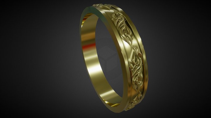ring with pattern 3D Model
