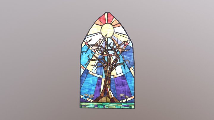 Stained Glass Window 3D Model