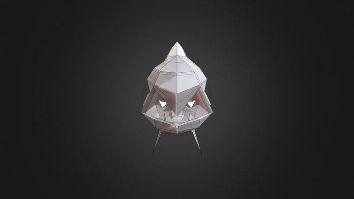 Mini Enemy Pacman Like Obj 3D Model