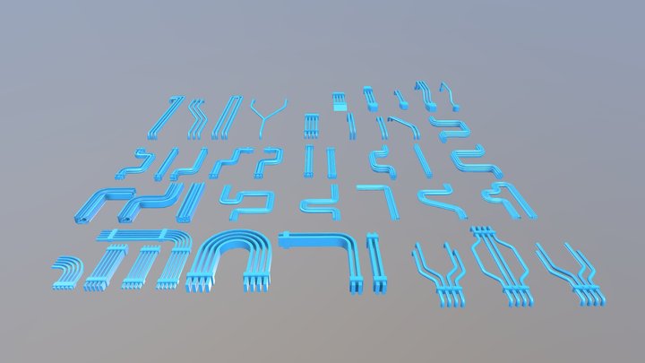 Greeble_ Cables_ Pack1 3D Model