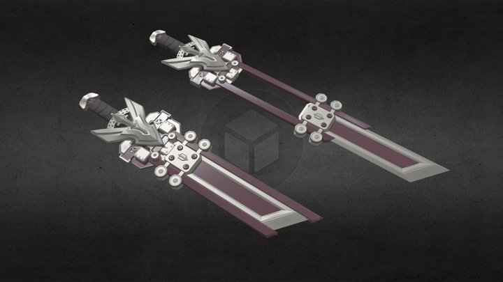 Epic Seven - Charles Sword Untextured 3D Model