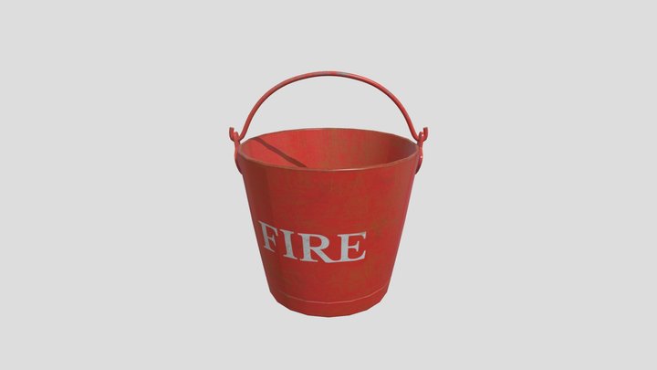 Fire Bucket – Game Ready 3D Model