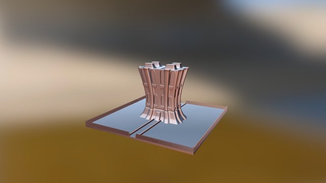 Modeling A Stylized Building Challenge 3D Model