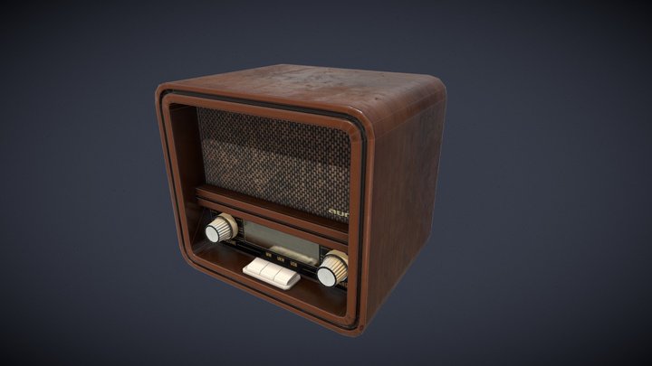 Vintage Radio 3D Model