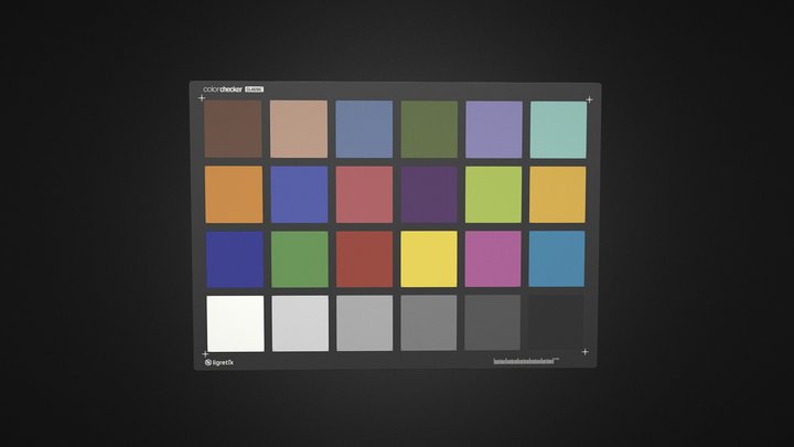 ArtStation - Color Checker Chart 3D Model (Free)