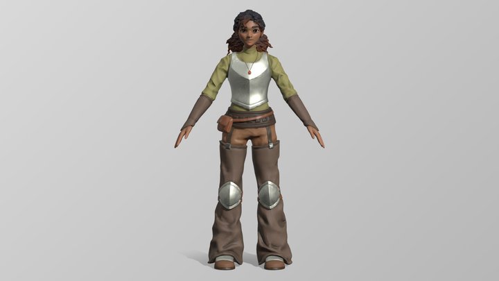 Tegan Stylized Fantasy Character 3D Model