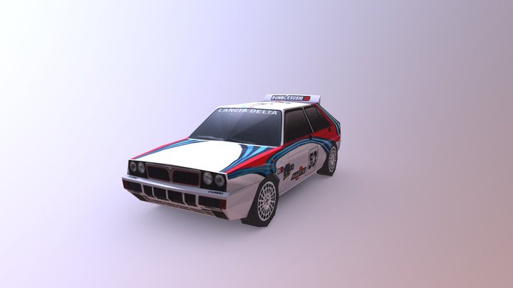 Lancia Delta Group B (Rally) - Super Rally 3D – Gratis 3D-model STL