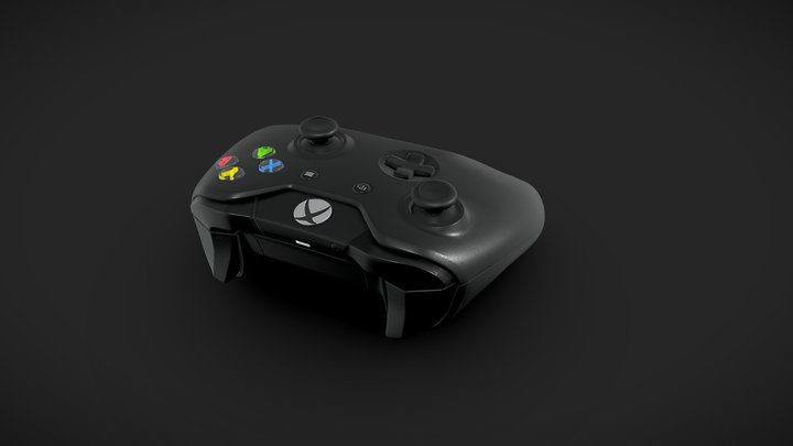 Xbox Controller (Gamepad) - mid poly 3D Model