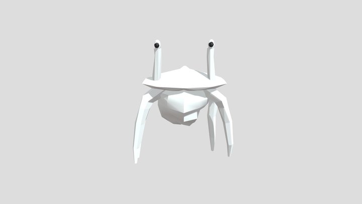 Animated Low Poly Crab Monster 3D Model