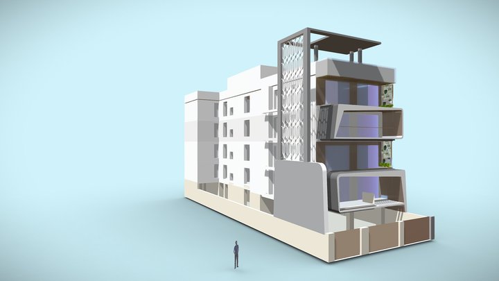 NFC Facade 3D Model