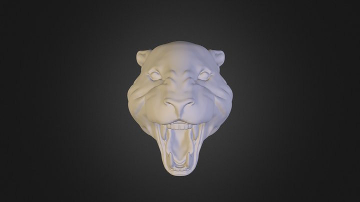 Head Leopard 3D Model