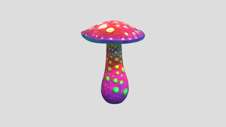 2ddb950f3036_a_psychodelic_colorful_mushroom_ 3D Model