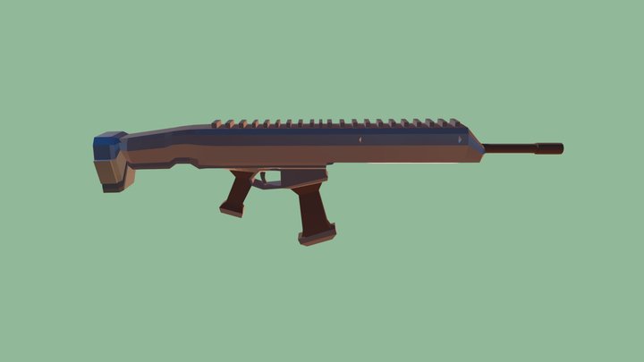 Low poly Riffle 3D Model