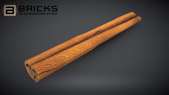 Cinnamon Stick 3D Model