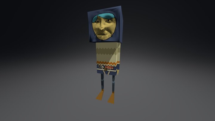 3D Face Poncho 3D Model
