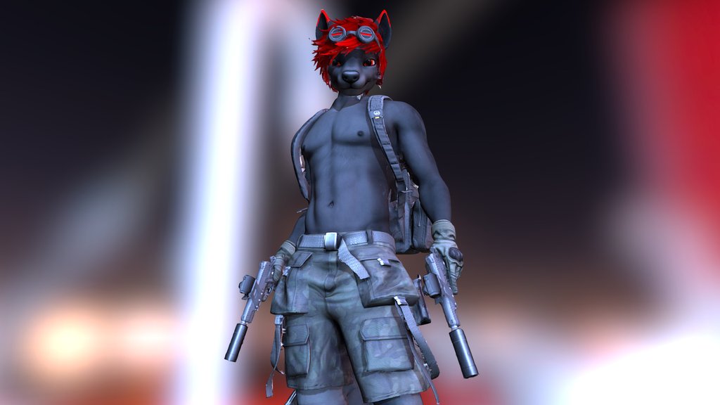 Tactical Dog Avatar, Second Life 3D Scan