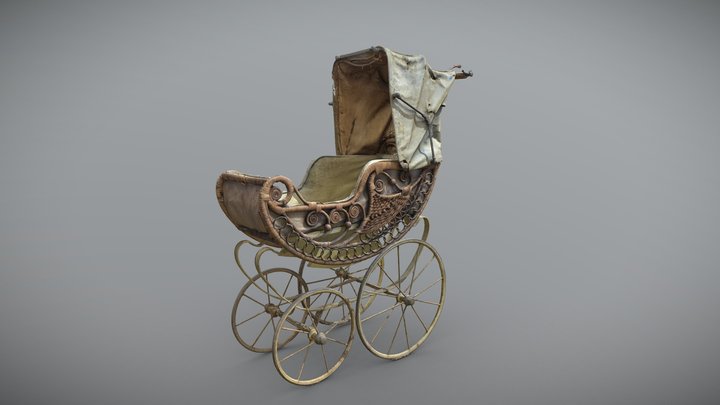 Vintage Pram Scan 3D Model