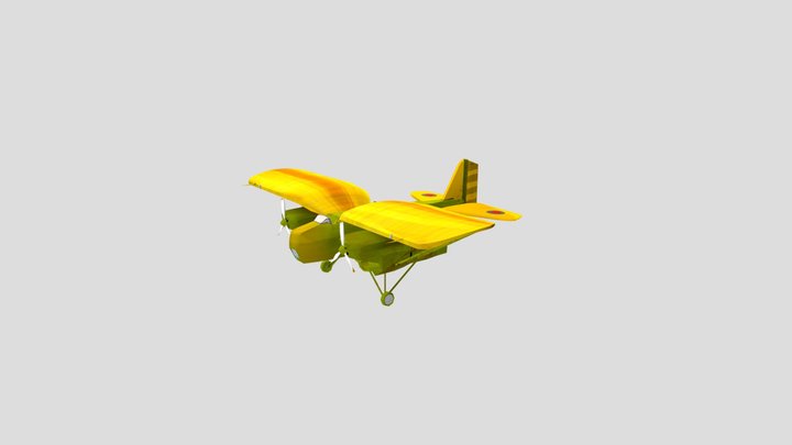 game art plane 3D Model