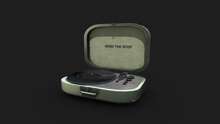 Vinyl Briefcase Player 3D Model