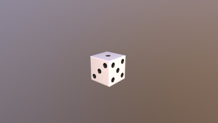 6 Sided Die 3D Model