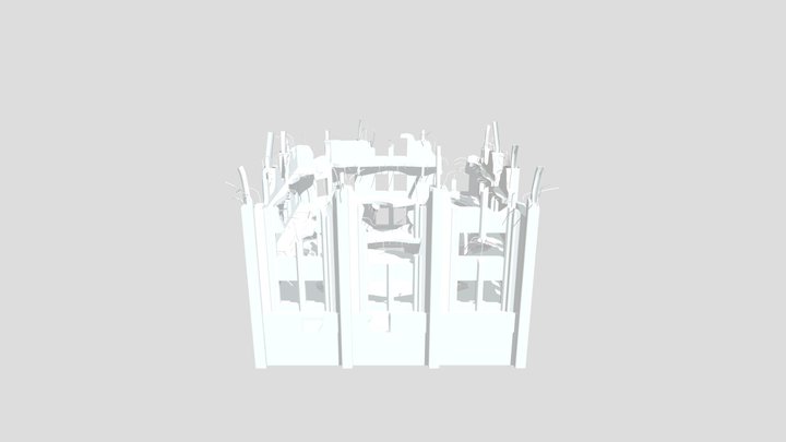Construção Destruída 3D Model