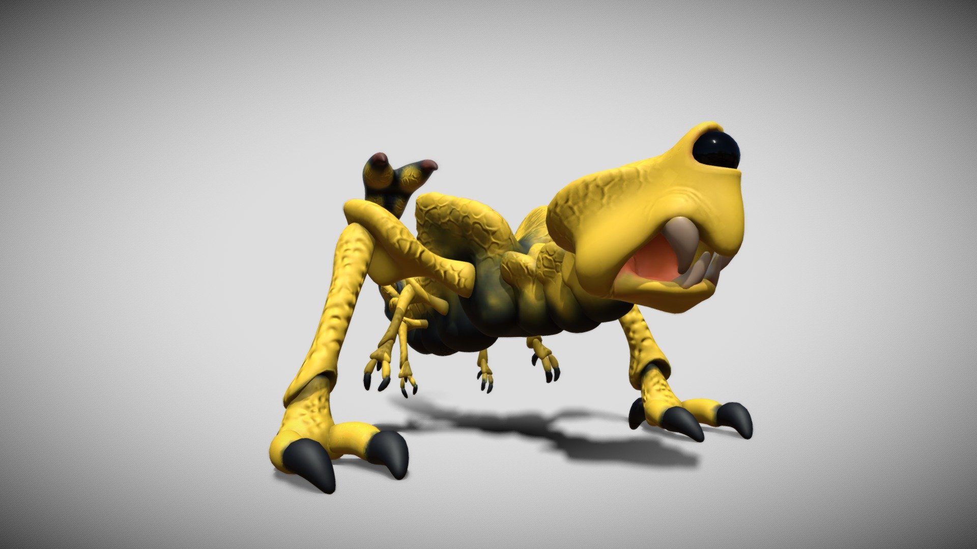 Bug Eyed Monster - 3D model by Jonathan Young (@sketchdoc) [c11492b ...