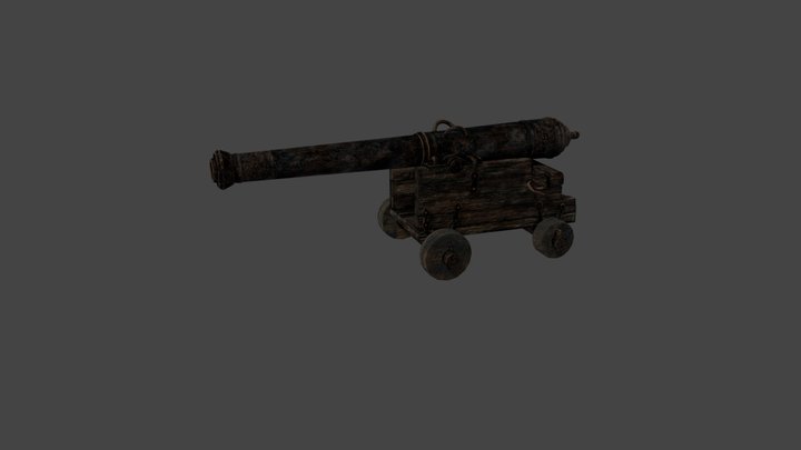 Cannon Texture 3D Model