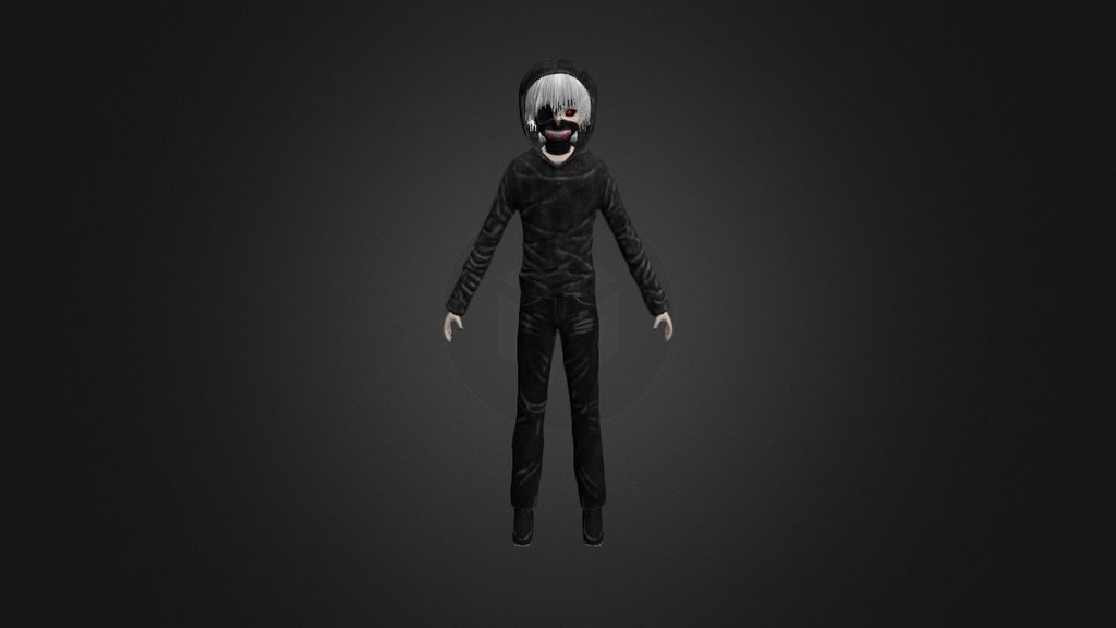 Kaneki Ken Hoodie [Tokyo Ghoul] 3D model by Headstub