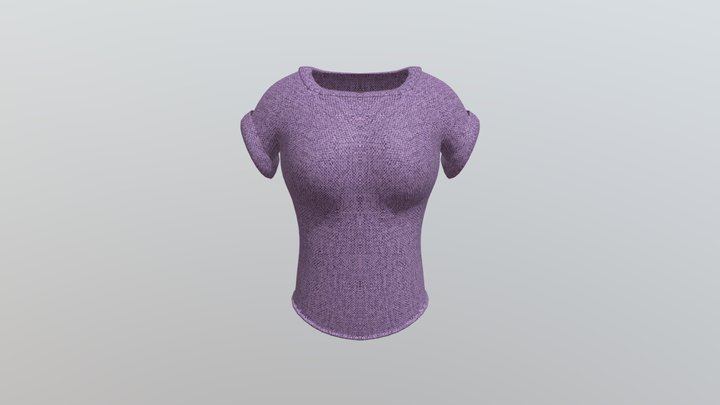 Woman T-shirt 3D Model