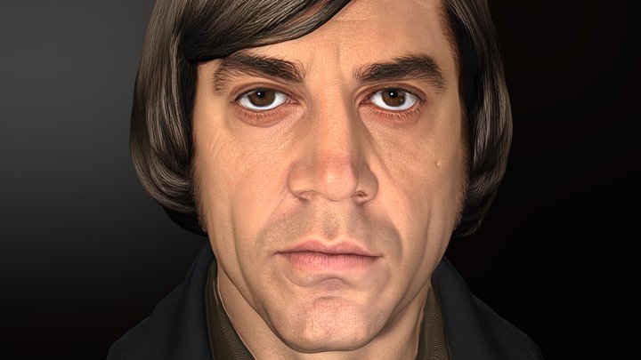 Javier Bardem_ Anton Chigurh – Free 3D Model STL