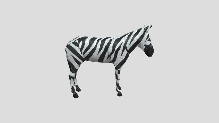 Lowpoly Zebra – Modèle 3D gratuit STL