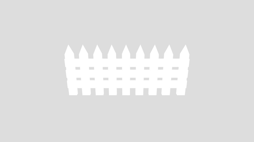 Low Poly Stylized Wooden Fence