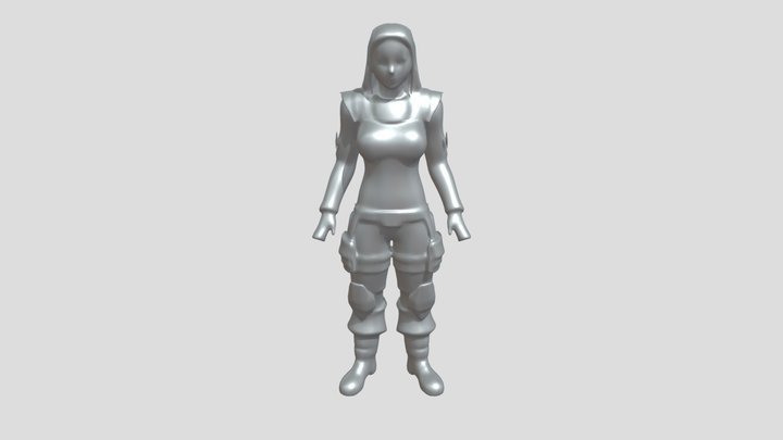 sci-fi armored character 3D Model
