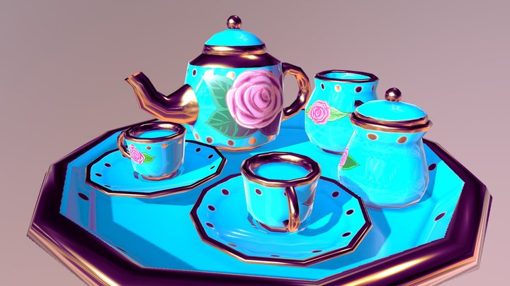 Tea Set 3D Model