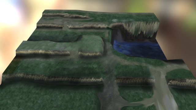 Zelda Style Map _Height Map 3D Model