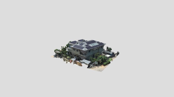 Our House With Solar 03 3D Model