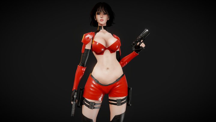 Cyberpunk Female Zhora 3D Model