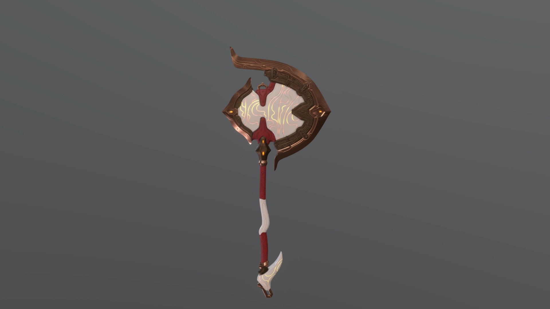 Xiangyun axe skin (Warframe Tennogen) - 3D model by Adhexas [c124ab8 ...