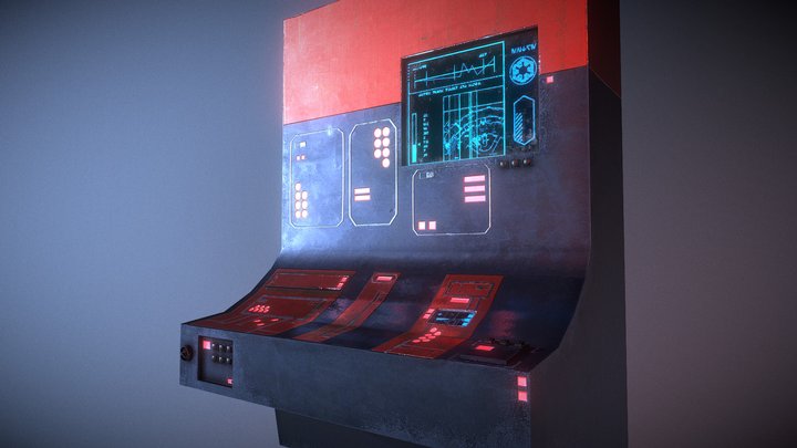 Console Desk 02 Jedi Knight 2 - Star Wars - 3D Model
